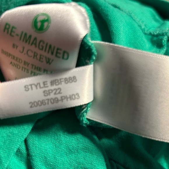 J.crew green Eyelet-sleeve knit midi tiered long dress size small S - Picture 4 of 4